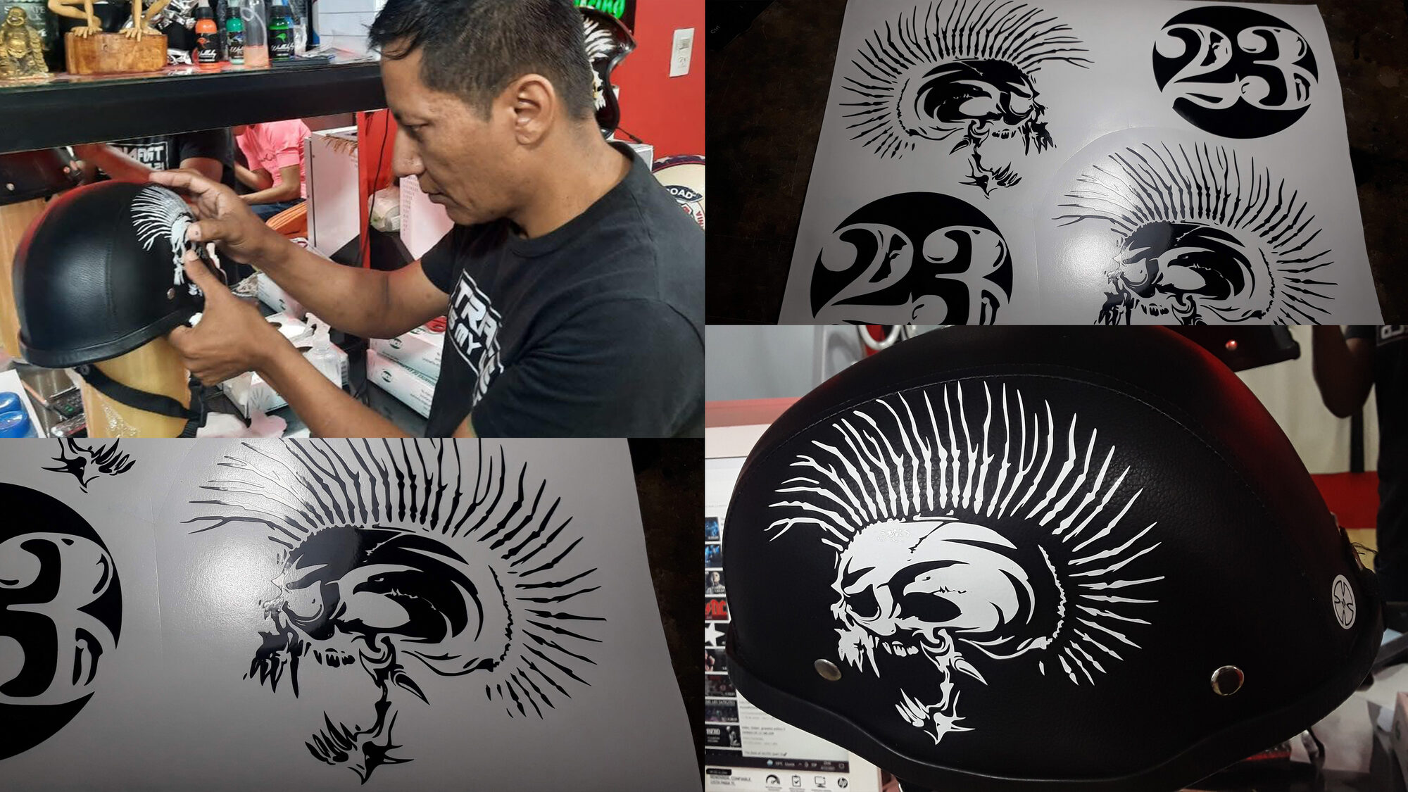 Proceso completo de diseño de casco personalizado