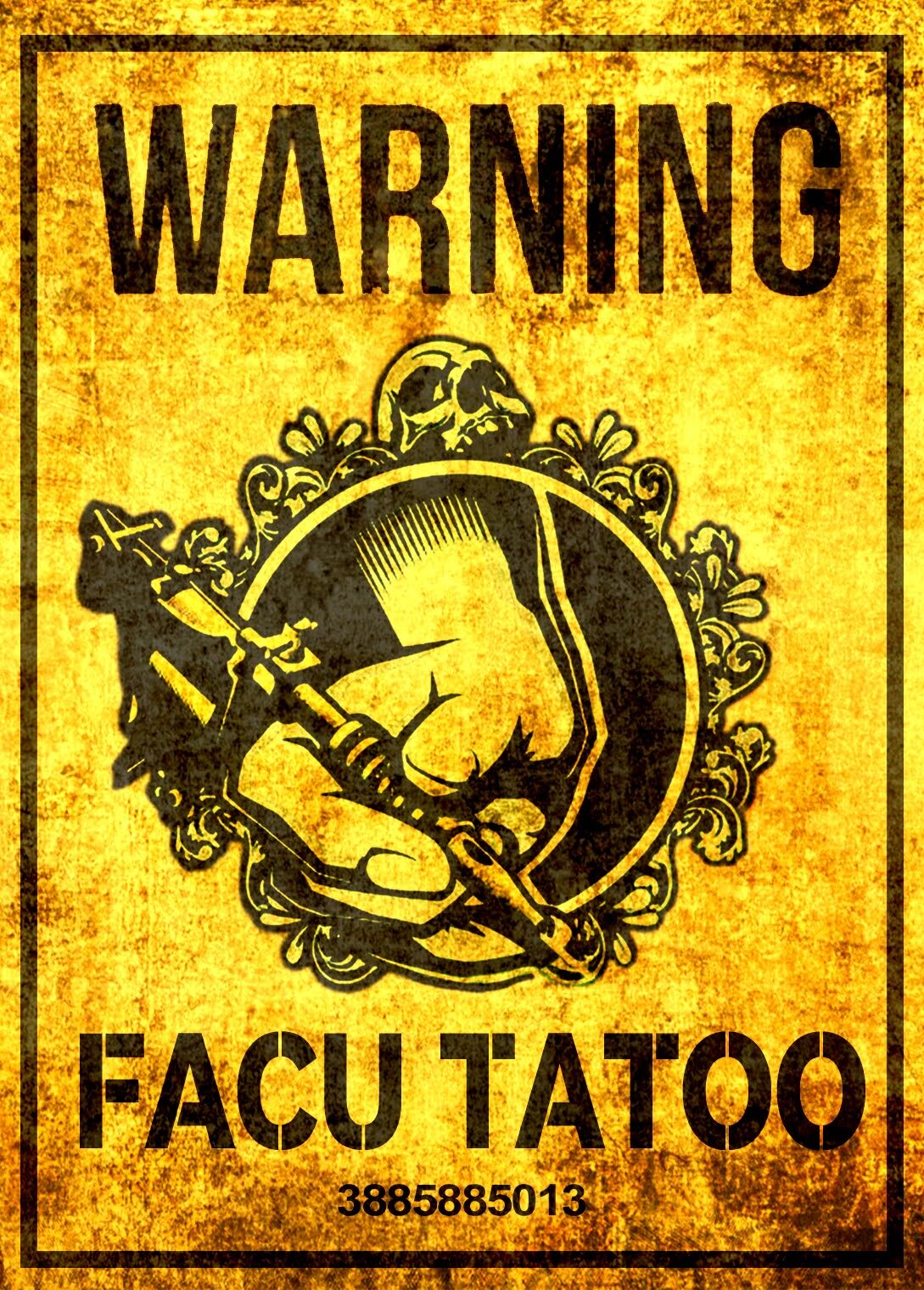 Flyer estudio de tatuajes Facu Tatoo