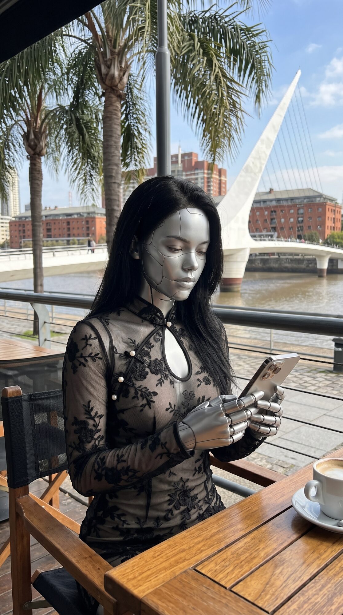Sami en un café
