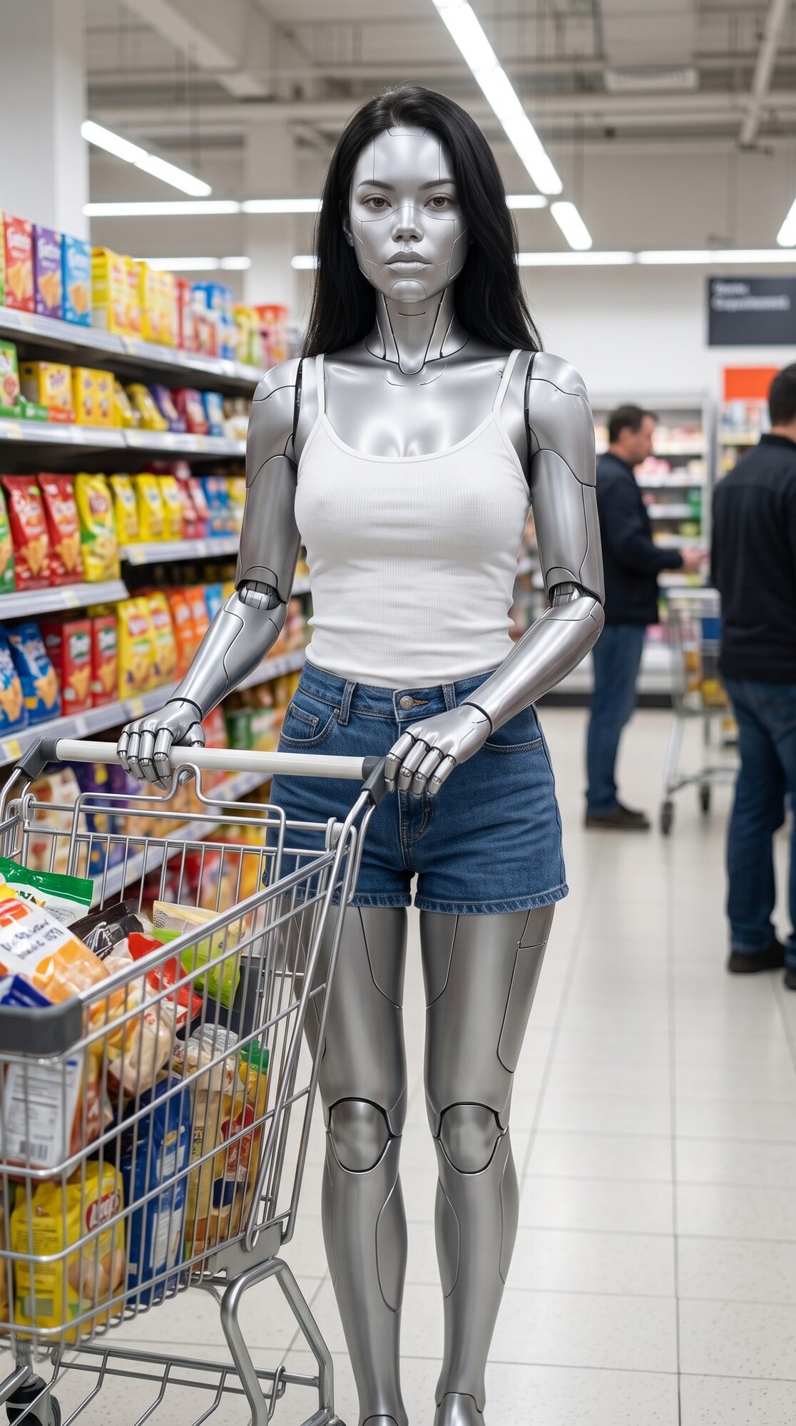 Sami haciendo las compras en el supermercado